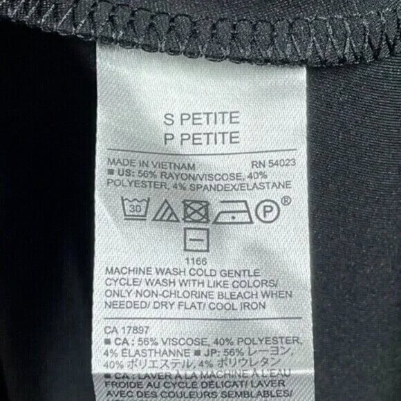 NEW Banana Republic Dress Womens Small petite black fit flare casual preppy - Picture 6 of 9